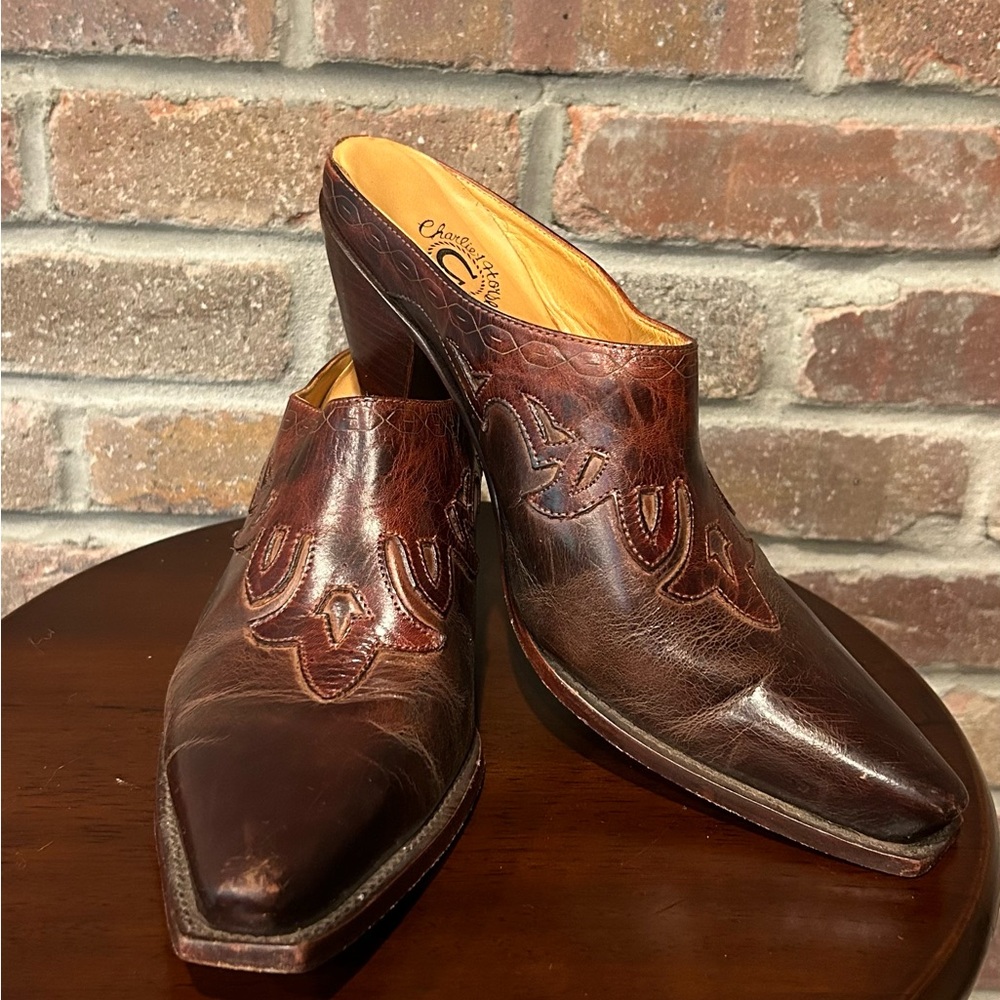 Charlie Horse Leather Mules